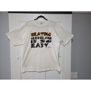 Beating Cleveland So Easy Caveman Can Do It Steelers Browns Rivalry Tee XL